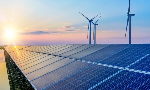Solar panels and wind power generation equipment